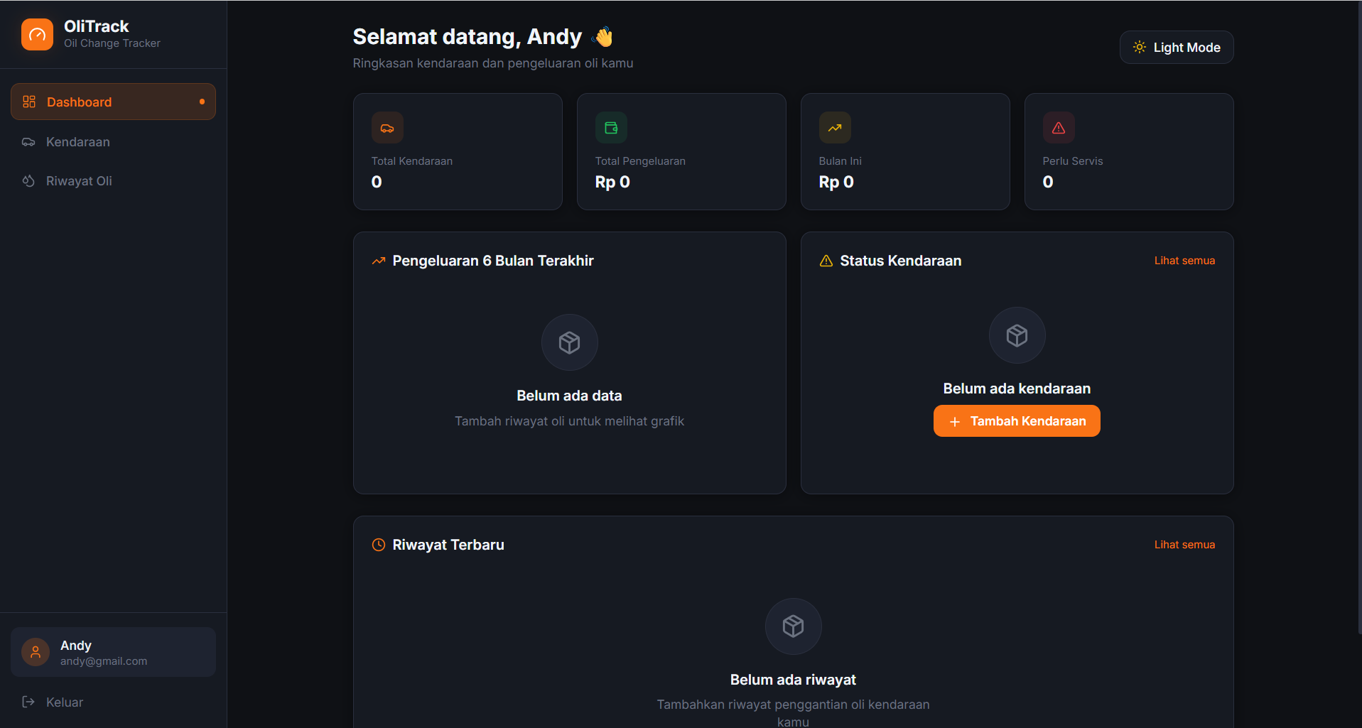 Screenshot OliTrack